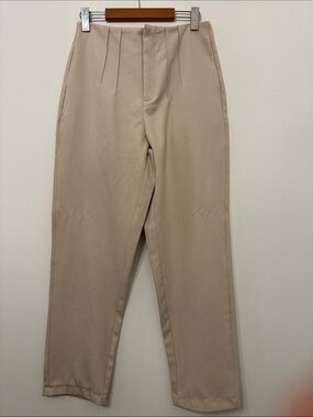 Women's Pleated Tailored Pants in Beige